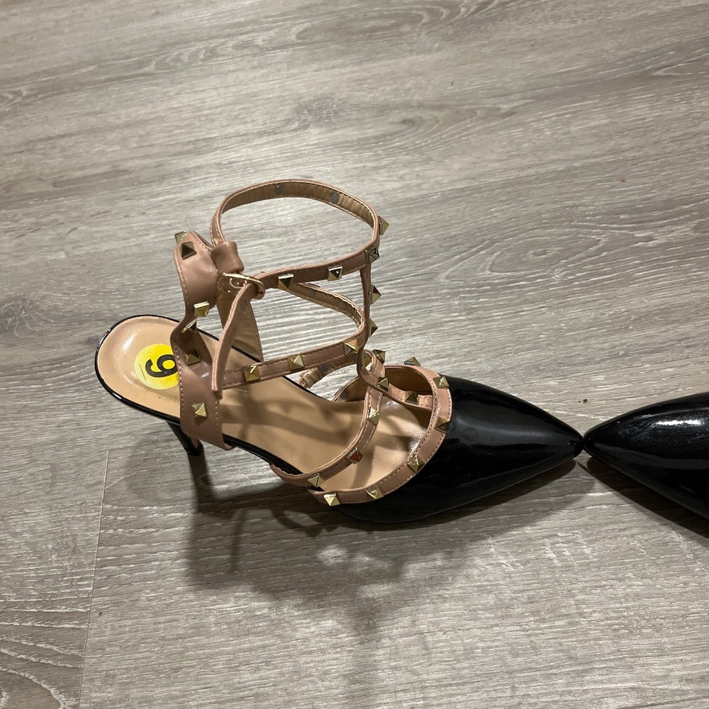 Black and tan shoes